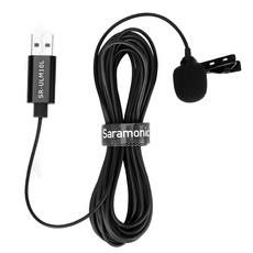 Saramonic 楓笛 全向型電容式USB領夾麥克風, SR-ULM10, 黑色