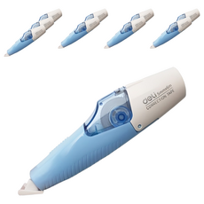 deLi 得力 修正帶 5mm x 6m, 馬卡龍藍色, 10個