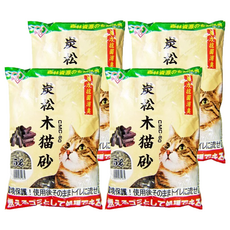 IRIS OHYAMA 愛麗思歐雅瑪 松木貓砂, 5L, 4袋, 木炭