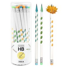 DADA 花朵三角矯正握筆鉛筆 HB, 30個, 混合顏色