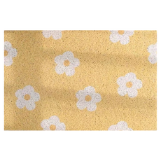 沐慕家居 耐磨防滑雞蛋花地墊, 雞蛋花 黃色, 1個