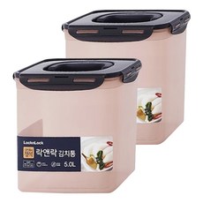 LocknLock 樂扣樂扣 新款泡菜專用密封保鮮盒 粉色 217*163*226mm, 5L, 2個