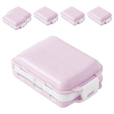 生活風格粉彩便攜式藥盒粉紅色, 6個