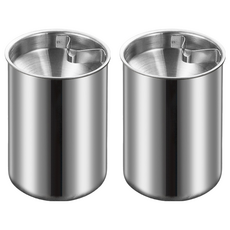 심플 스테인리스 재떨이, 실버, 2개