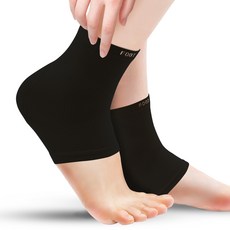 矽膠腳跟式襪套 黑色, 2個裝, 1套