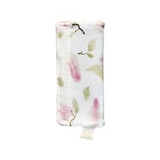 MAYLILY 竹纖推車安全帶保護套, 100%竹纖維布料, 涼感細緻親膚, minky魔粒布料, 顆粒觸感可安撫寶寶情緒, 微風木蘭 粉, 1個