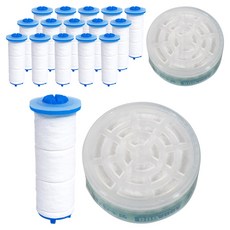 아쿠아듀오 핸디형 샤워기 전용 녹물 제거 필터 SF-1000 8p + 염소필터, 2개