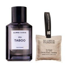 KLOWER PANDOR 輕香日常組 禁忌蜜桃香水 + 暮光琥珀空間香氛包 台灣公司貨, 1套