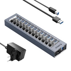 ORICO 奧睿科 13埠供電式USB集線器, 灰色, 1個