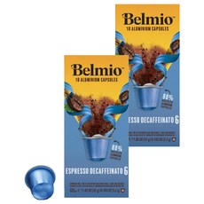 Belmio Nespresso咖啡機適用低咖啡因濃縮膠囊咖啡, 5.2g, 10顆, 2盒