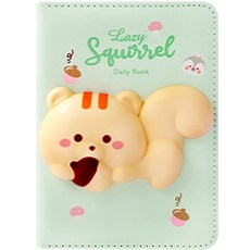 Ruby Coco柔軟可愛的迷你日記本 108*153mm, 松鼠, 1個