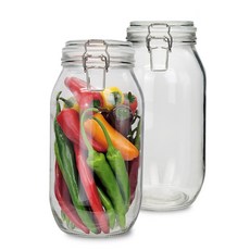 mir 多用途玻璃罐 2200ml 2入 + 密封圈 4入, 1套