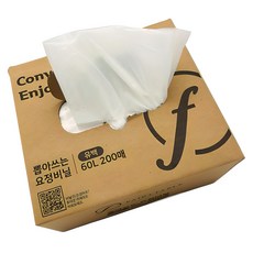 fairytable [韓國製造] 抽取式精靈塑膠袋 200入, 60L, 1個