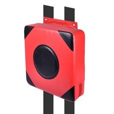 LDX 不傷牆面拳擊牆靶 PU皮革高彈珍珠棉 壁掛魔術貼, 紅, 1個