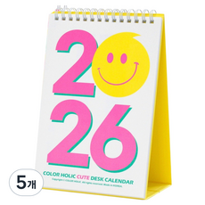 colorholic 2026 可愛桌曆, 5個, 白色