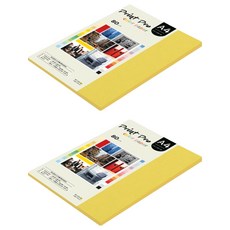 종이문화 프린트프로 얇은 칼라복사지 No 6 딥옐로우 80g, A4, 124개