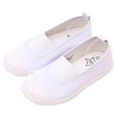 Bimbo Bimba 鬆緊帶設計 舒適透氣 兒童防滑室內鞋, 178mm, 白色