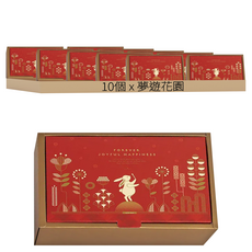 上掀盒 T10 夢遊花園 Set 白卡紙+霧膜+燙霧金 10入/包 台灣製, 1袋