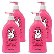 Sanosan Kids Shower & Shampoo All-in-One Cleanser Raspberry 400ml, 4個