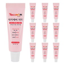 Yekomom Baby Chika Care 迷你牙膏 1 級無氟, 15g, 10入