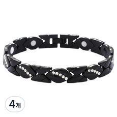 퍼스트리버 깔끔한 건강팔찌 블랙, 4개