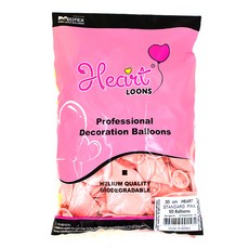 NEOTEX 愛心氣球 30cm 50入, 標準粉紅色, 1個