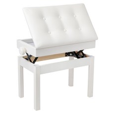 Duro 高度可調式鋼琴椅 DPC20H, 白色, 1個