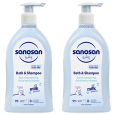 사노산 유아용 2.0 바스앤샴푸, 500ml, 2개