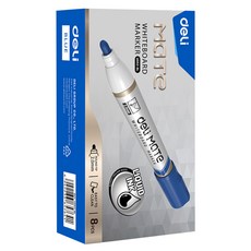 deLi 得力 多用途白板筆 白板馬克筆 2.0mm, 8個, 藍色