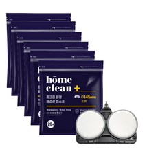 Home Clean 圓形濕拖把清潔布 小型 20p x 6個 + 附著墊 145mm 2p, 1套
