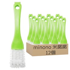 minono 米諾諾 BR-28 超硬毛倒勾式清潔刷 17.5 x 3.5 x 2cm, 綠色, 12個