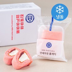 연세우유 딸기우유롤 케이크 (냉동), 360g, 1박스