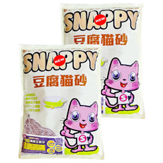 SNAPPY 豌豆纖維豆腐砂, 100%食用級 環保天然, 長效除臭 超低粉塵, 薰衣草, 3kg, 2包