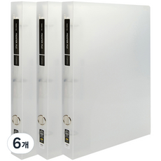 마이다스 투명 프론티어 프리미엄 D링 바인더 A4 3공 2cm, 백색, 6개