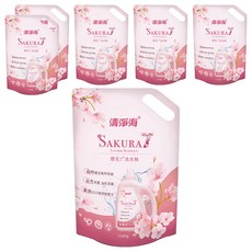 清淨海 櫻花7+系列 洗衣精補充包, 1.5kg, 6包