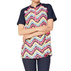 ILIKAI 女款長版沙灘防磨衣短袖上衣 + 水上緊身褲套裝