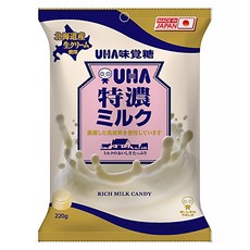 UHA 味覺糖 特濃牛奶糖 嚴選北海道牛奶製成 濃濃的奶香及滑順香濃口感, 220g, 1袋