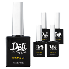 Deli Beauty 完美封層上層膠, 單一顏色, 10ml, 5個