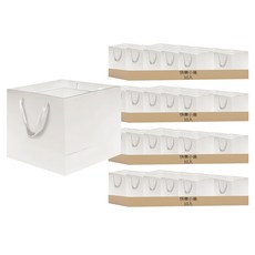 白卡紙袋套裝 250g磅數+PP帶 直立款/橫款, 白方2, 6包