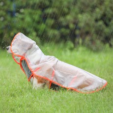 파스텔펫 애견 후드 판쵸 레인코트, 오렌지, 1개