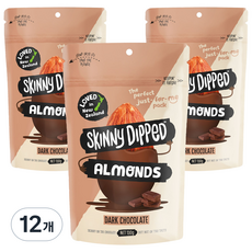 [쿠팡수입] 스키니 딥드 아몬드 다크 초콜렛, 130g, 12개