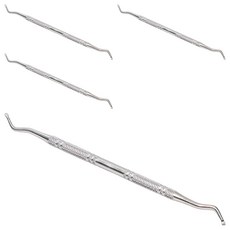 用於指甲護理的兩用刮匙鉤型, 單色, 4個