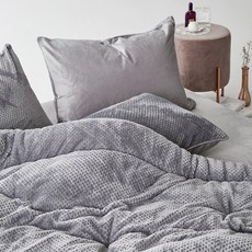 La Pomme Cozy華夫格超細纖維吸濕發熱冬季薄被, 暖灰色