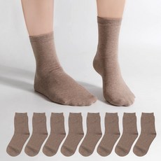 si ner socks 女款高級素色中筒基本款襪子8雙