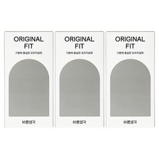 바른생각 오리지널핏 일반형 콘돔, 24개입, 3개