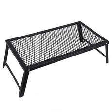 LIVINGiF 輔助用迷你鐵網露營桌, 黑色