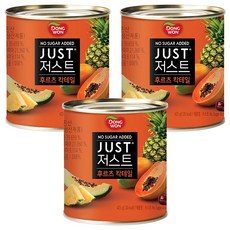 동원 JUST 저스트 노슈가 후르츠 칵테일 통조림, 3개, 425g