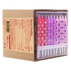 your Candle 大容量蛋糕生日蠟燭, 100個, 02 粉彩愛心