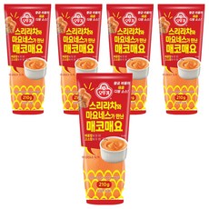 OTTOGI 不倒翁 是拉差與美乃滋的相遇 辣味美乃滋, 5個, 210g