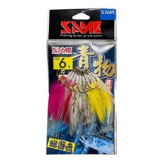 SAME 莎美 雞毛魚皮擬餌鈎 青物大物 日本製, 10入, 1組